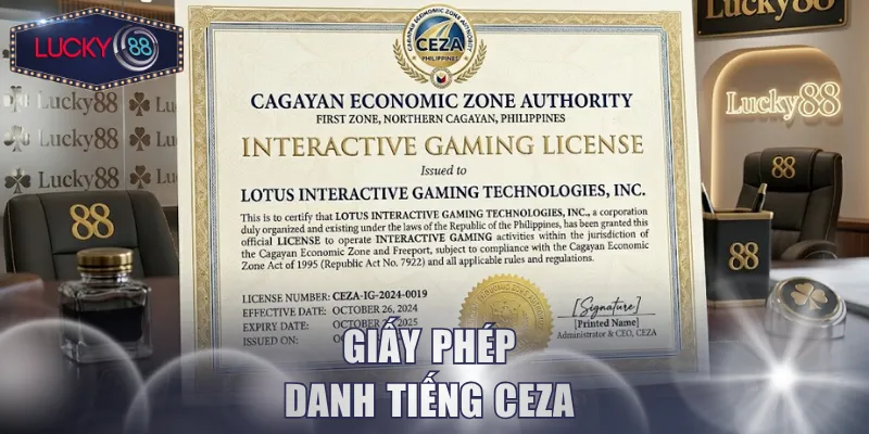 Giấy phép danh tiếng CEZA 