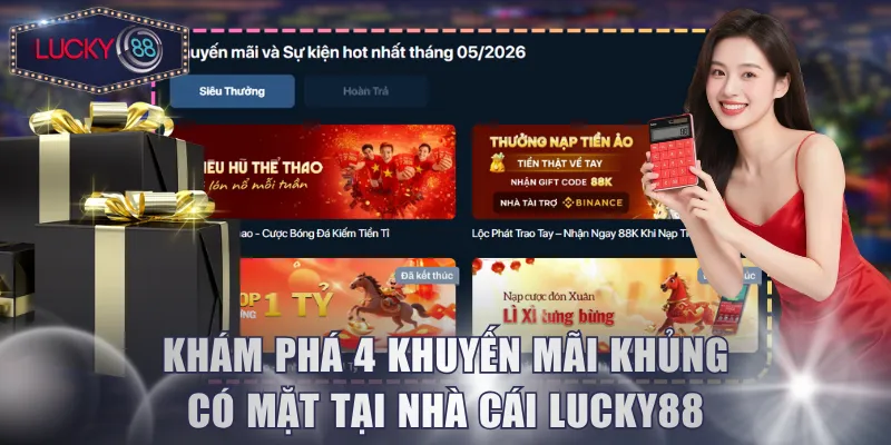 Khám phá 4 khuyến mãi khủng có mặt tại nhà cái Lucky88