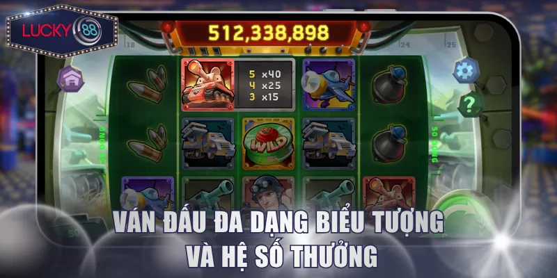 Ván đấu đa dạng biểu tượng và hệ số thưởng